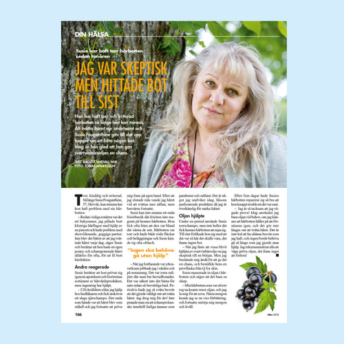 Susies reultat med Q for Skin