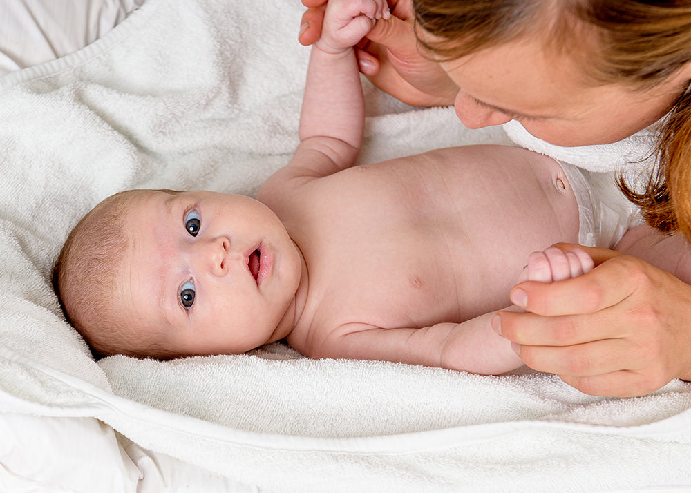 Hudvårdsrutin vid skorv hos bebisar