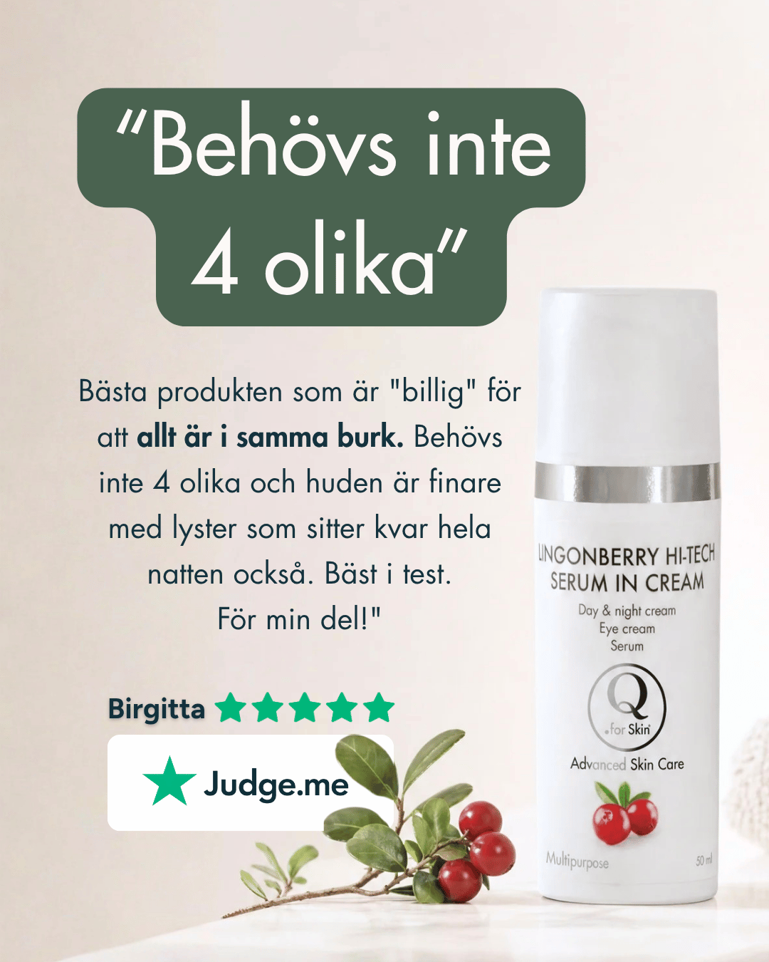 Lingonberry Hi-tech Serum in Cream